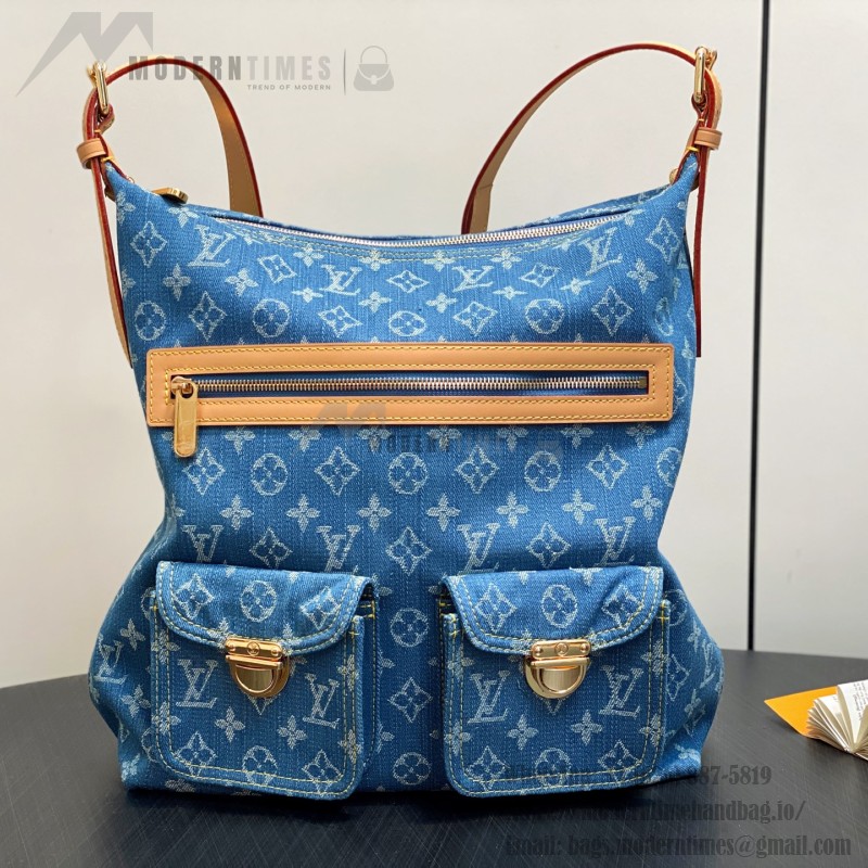 Louis Vuitton Vintage Denim Handbag Collection – Green, Pink, Blue