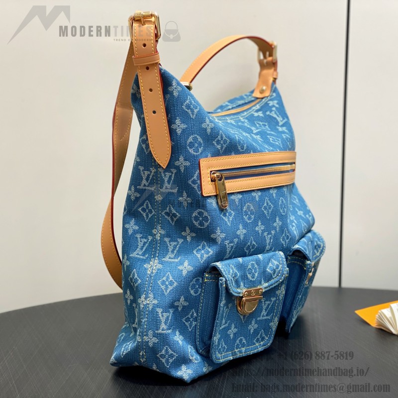 Louis Vuitton Vintage Denim Handbag Collection – Green, Pink, Blue