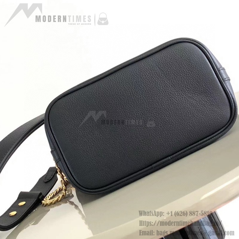 Louis Vuitton Lock and Walk Bucket Bag M24006/M24165 white black brown calfskin leather LV turn-lock gold chain