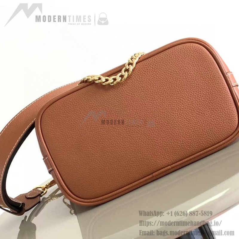 Louis Vuitton Lock and Walk Bucket Bag M24006/M24165 white black brown calfskin leather LV turn-lock gold chain