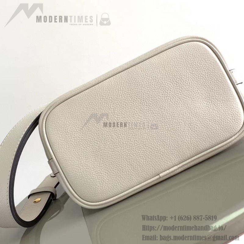 Louis Vuitton Lock and Walk Bucket Bag M24006/M24165 white black brown calfskin leather LV turn-lock gold chain
