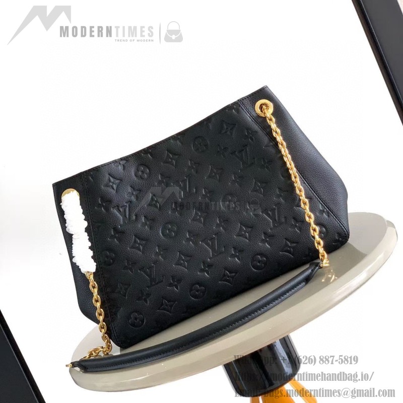 Louis Vuitton Anytime Small Monogram Empreinte Leather Handbag M14414 Black / M14658 Milkshake Pink