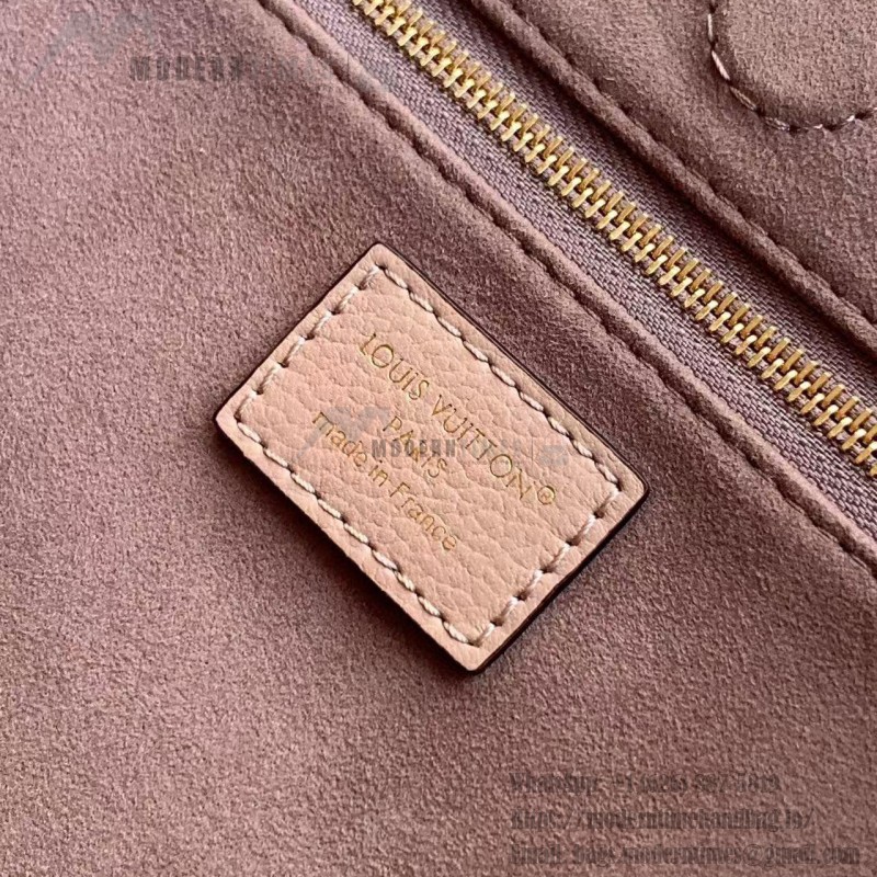Louis Vuitton Anytime Small Monogram Empreinte Leather Handbag M14414 Black / M14658 Milkshake Pink