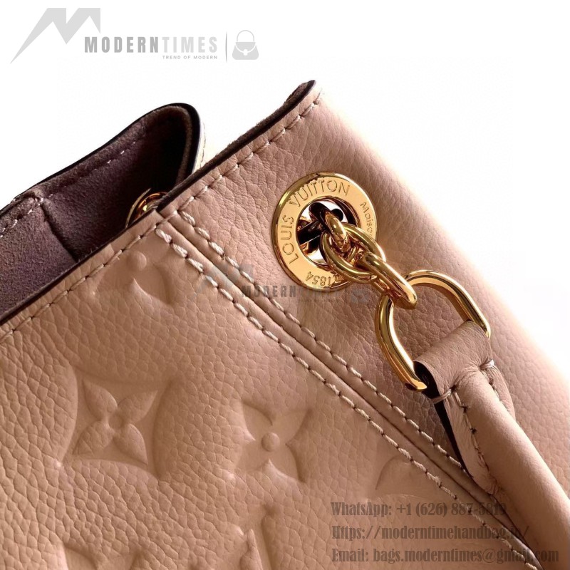 Louis Vuitton Anytime Small Monogram Empreinte Leather Handbag M14414 Black / M14658 Milkshake Pink