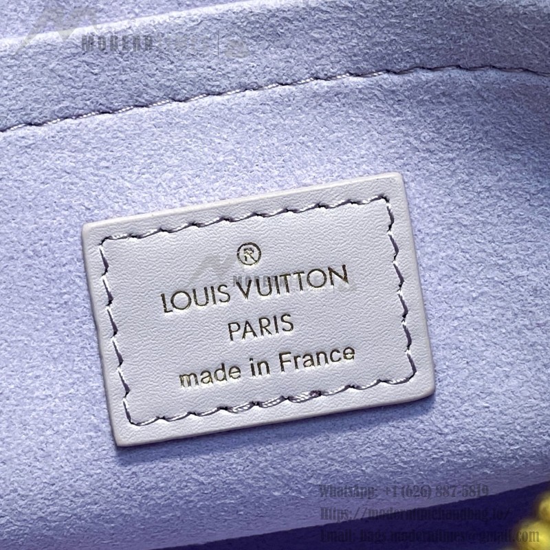 Louis Vuitton OnTheGo East West Purple Monogram Empreinte Leather Chain Bag M23640