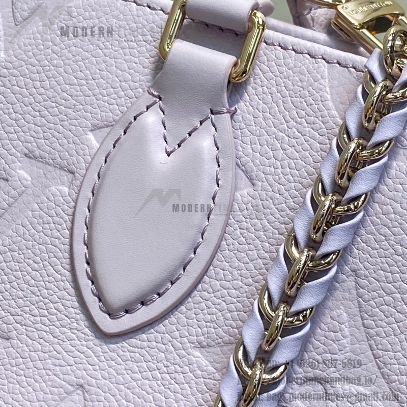 Louis Vuitton OnTheGo East West Purple Monogram Empreinte Leather Chain Bag M23640
