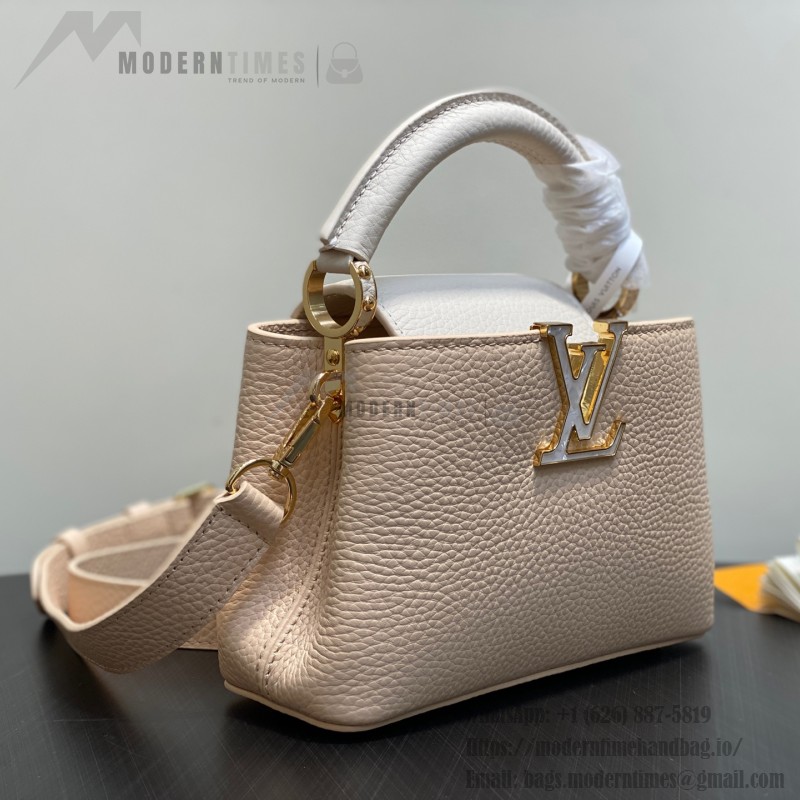 Louis Vuitton Capucines Mini Beige M25461 Taurillon Leather Handbag
