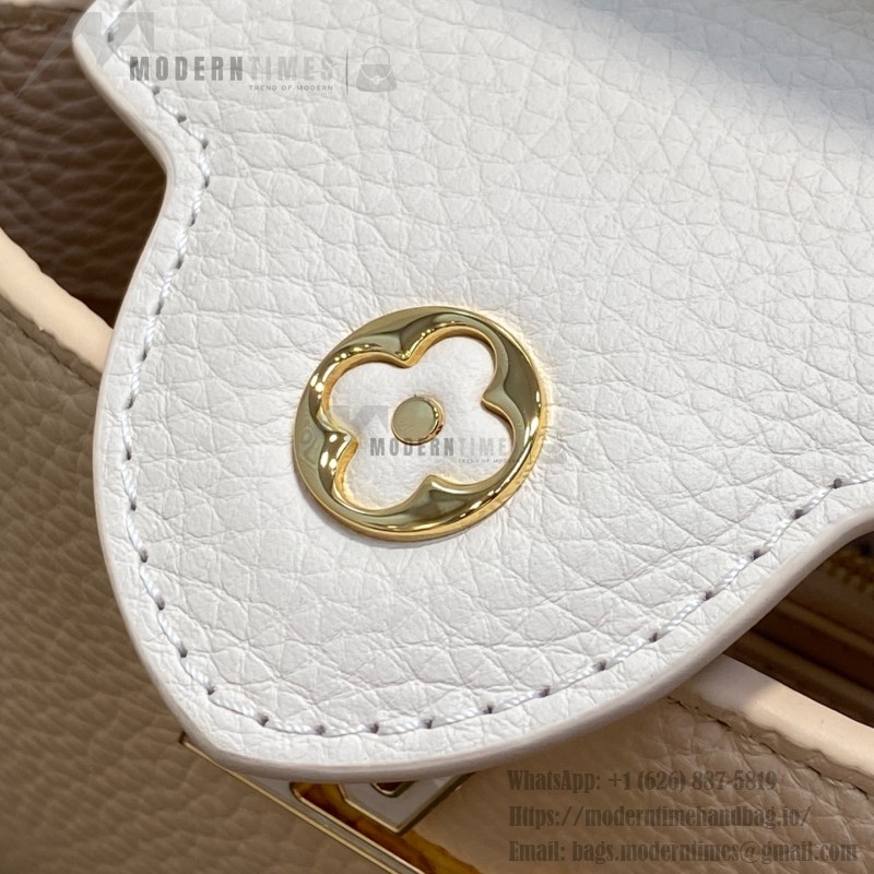Louis Vuitton Capucines Mini Beige M25461 Taurillon Leather Handbag