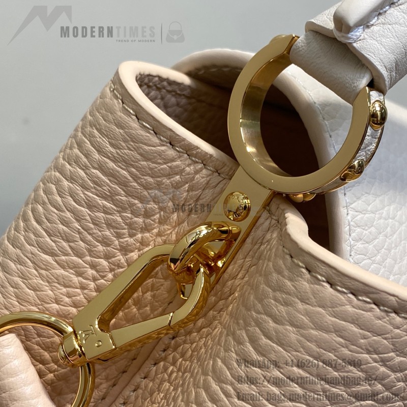 Louis Vuitton Capucines Mini Beige M25461 Taurillon Leather Handbag