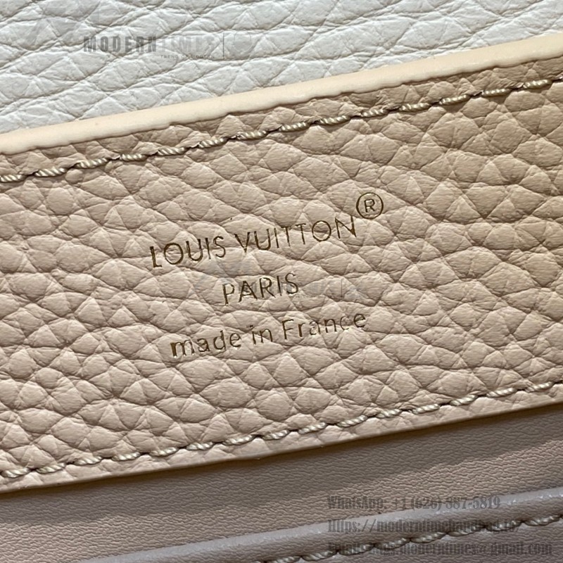 Louis Vuitton Capucines Mini Beige M25461 Taurillon Leather Handbag