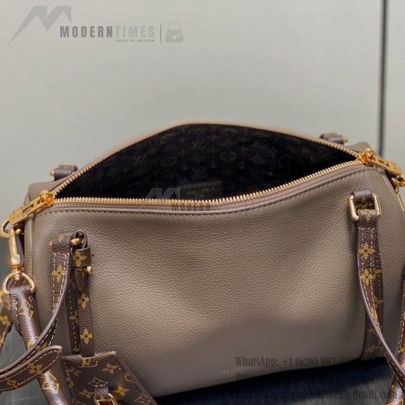 Louis Vuitton Express Small Handbag M26039 Black and M26360 Elephant Grey Leather Pillow Bag