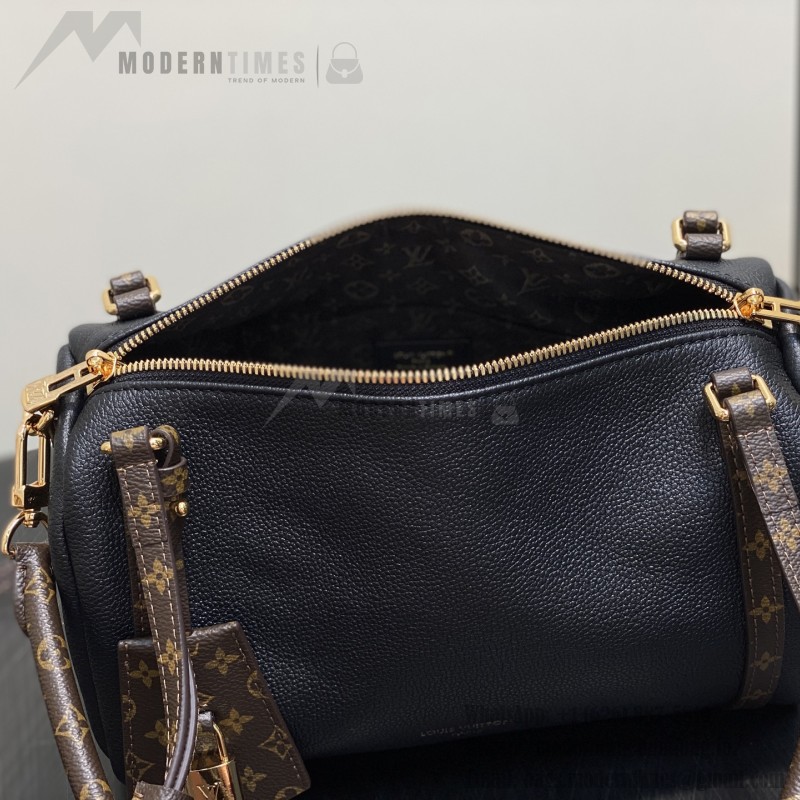 Louis Vuitton Express Small Handbag M26039 Black and M26360 Elephant Grey Leather Pillow Bag
