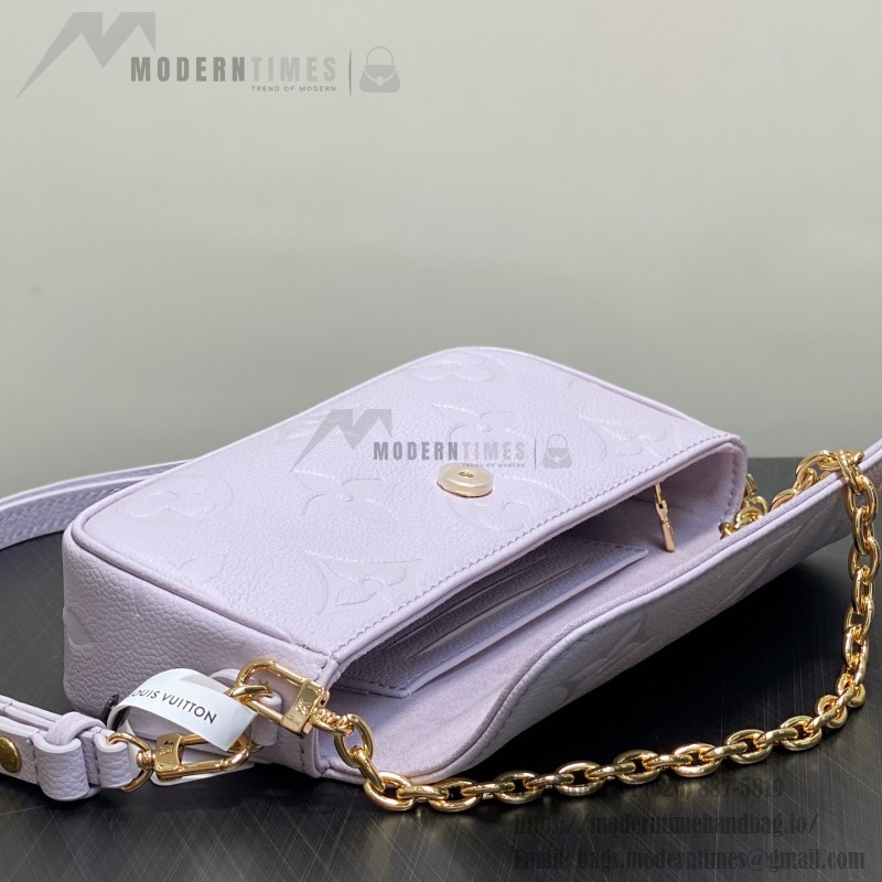 Louis Vuitton Wallet On Chain Ivy M82210 Purple Monogram Empreinte Leather