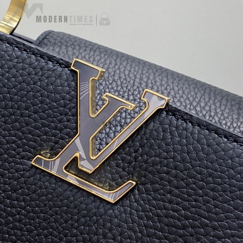 Louis Vuitton Capucines BB M14970 Black / Pink Chain Leather