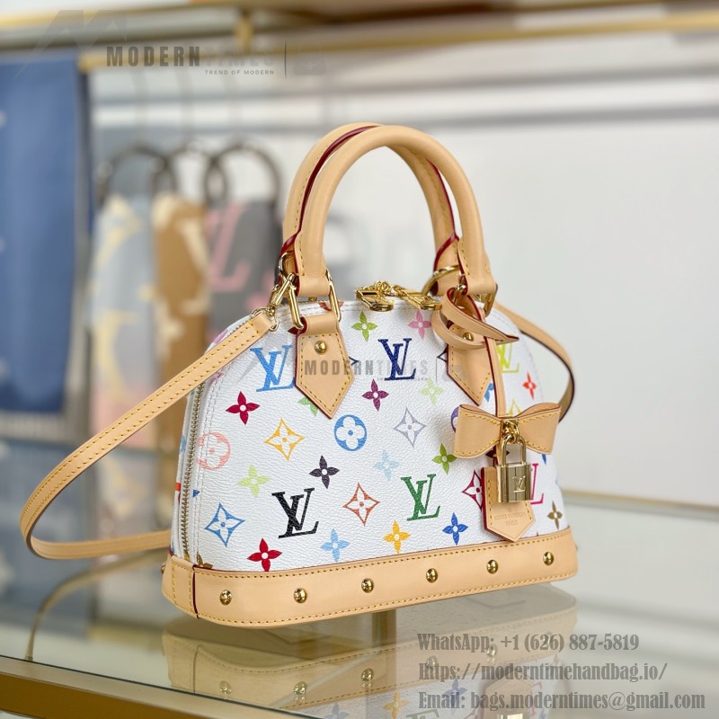 Louis Vuitton x TM ALMA BB Handbag M13078 Premium MB163c Chip Leather