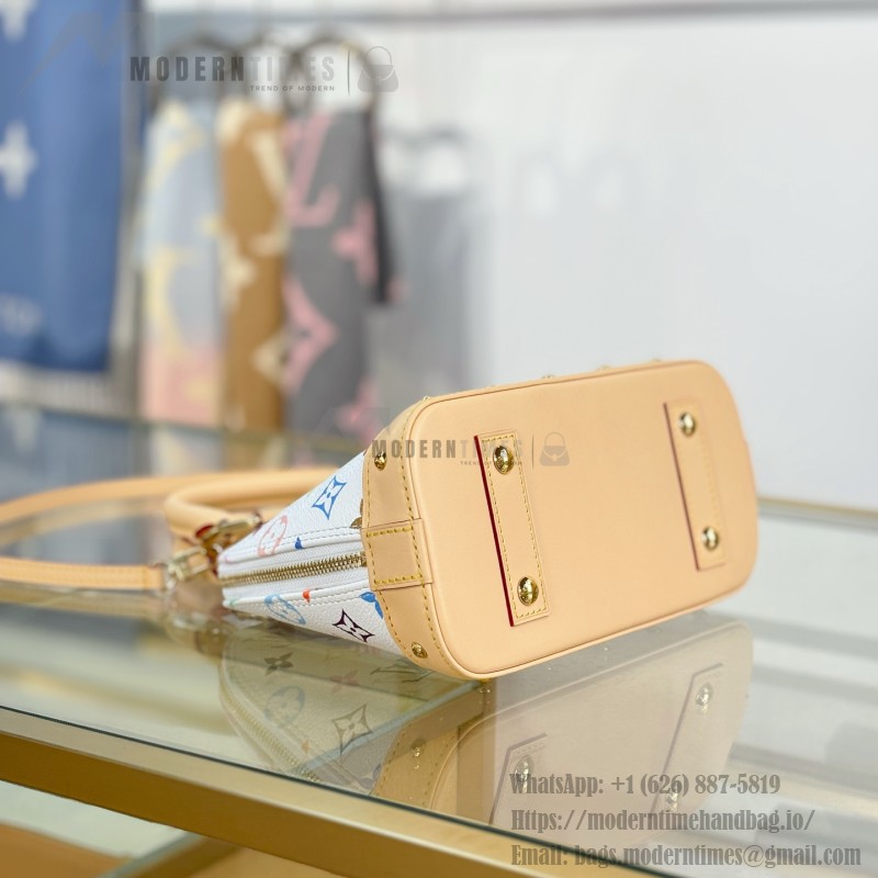 Louis Vuitton x TM ALMA BB Handbag M13078 Premium MB163c Chip Leather
