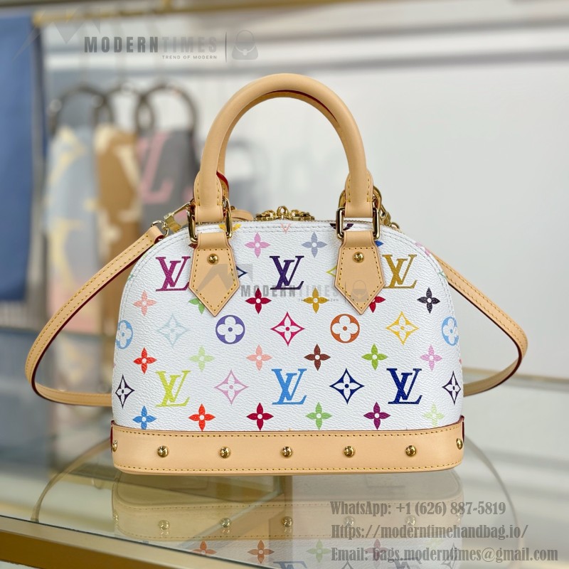 Louis Vuitton x TM ALMA BB Handbag M13078 Premium MB163c Chip Leather