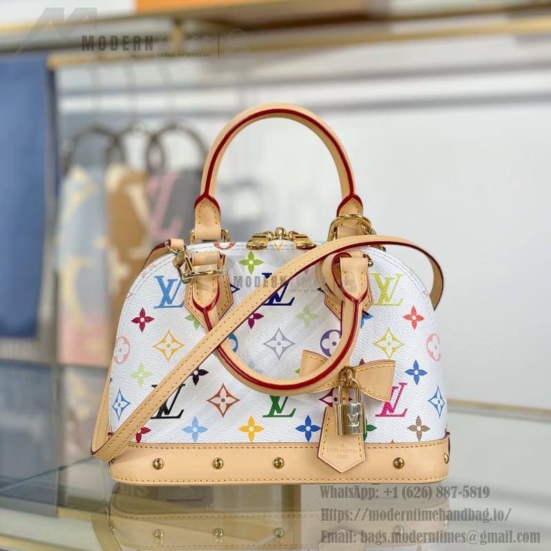 Louis Vuitton x TM ALMA BB Handbag M13078 Premium MB163c Chip Leather