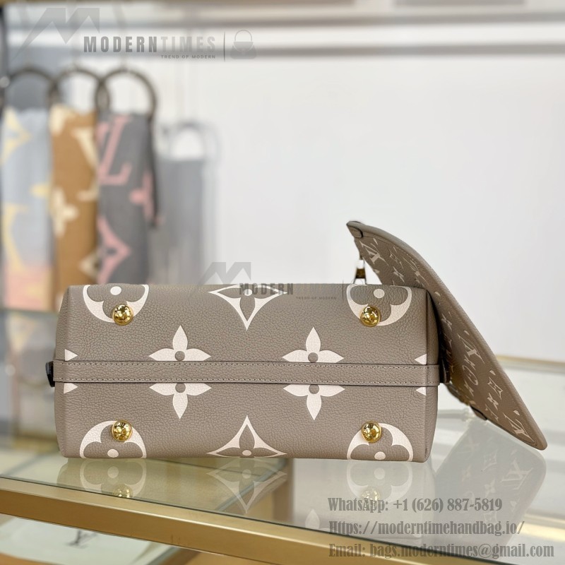 Louis Vuitton Carryall Small Handbag M47180 Gray Premium Leather