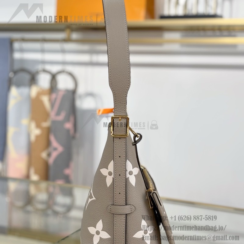 Louis Vuitton Carryall Small Handbag M47180 Gray Premium Leather