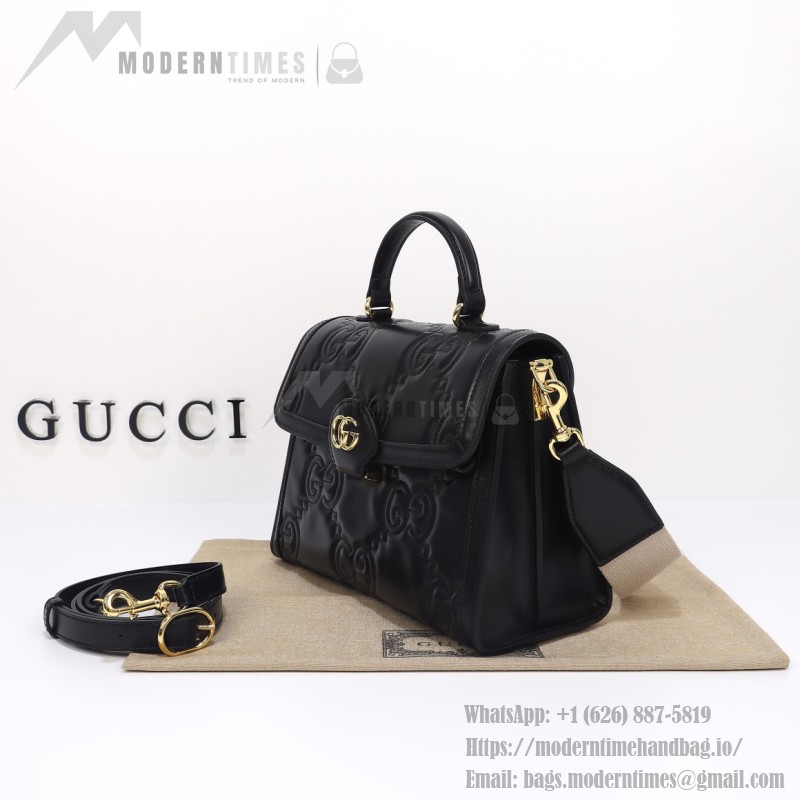 Gucci Embroidered Leather Handbag 736877 Original Leather