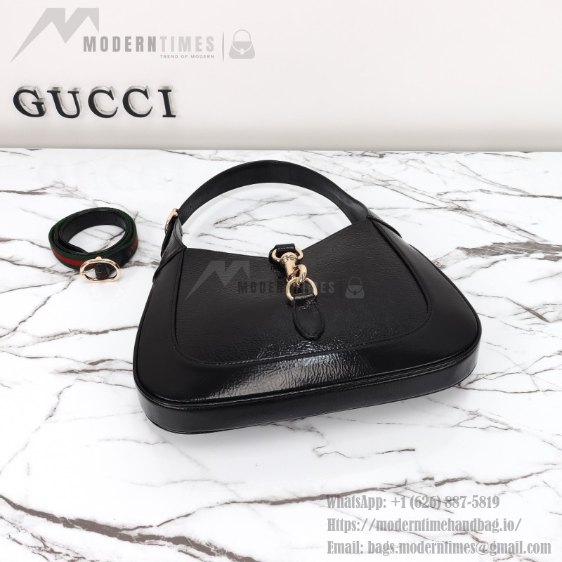 Gucci 782849 Patent Leather Shoulder Bag – Black, Burgundy, Light Green