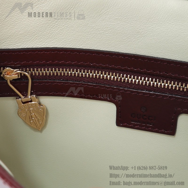 Gucci 782849 Patent Leather Shoulder Bag – Black, Burgundy, Light Green