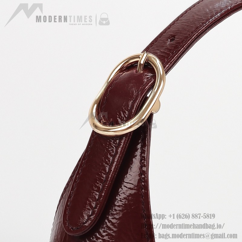 Gucci 782849 Patent Leather Shoulder Bag – Black, Burgundy, Light Green