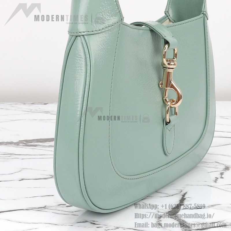 Gucci 782849 Patent Leather Shoulder Bag – Black, Burgundy, Light Green