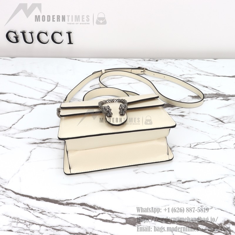 Gucci 799599 Patent Leather Shoulder Bag in Black and Off-White