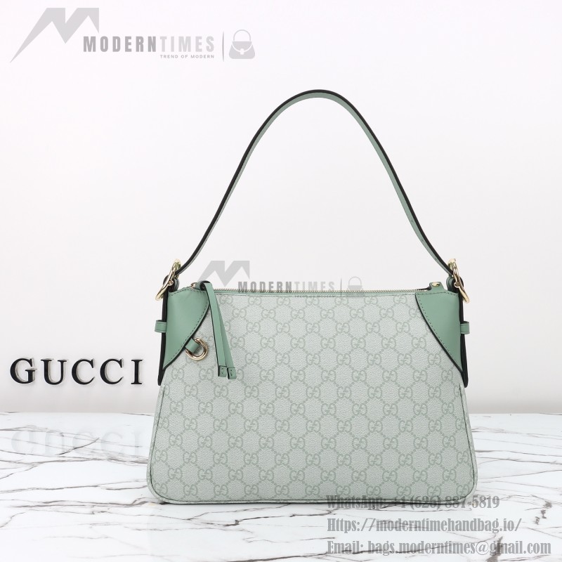 Gucci 815218 Pink Rubber Shoulder Bag / Gucci 815216 Green Rubber Handbag