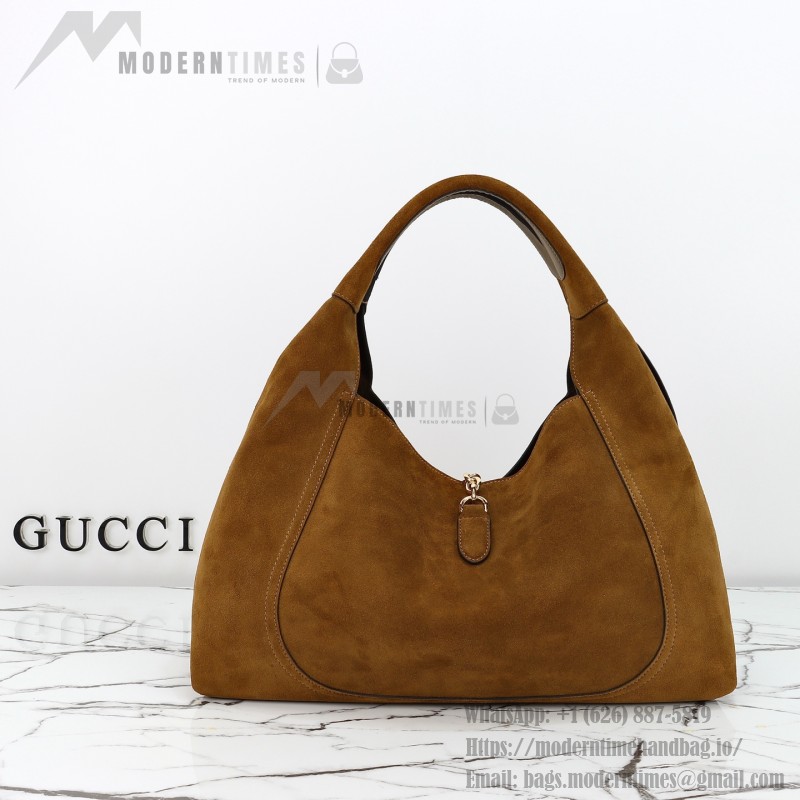 Gucci 837466 Brown Suede Leather Handbag