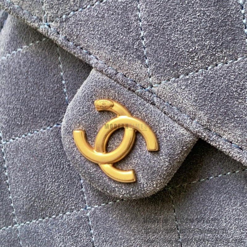 Chanel 25K Drawstring Bucket Bag AS5311 Brown Blue Green Suede