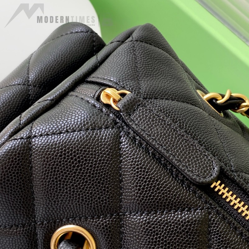 Chanel 25K Bowling Bag AS5791 in Black, Red, Beige, and Silver