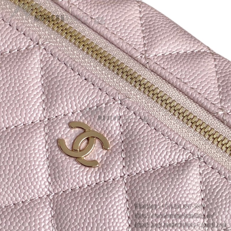 Chanel 25BLP Handle Box Bag Caviar Calfskin Black Gold Hardware
