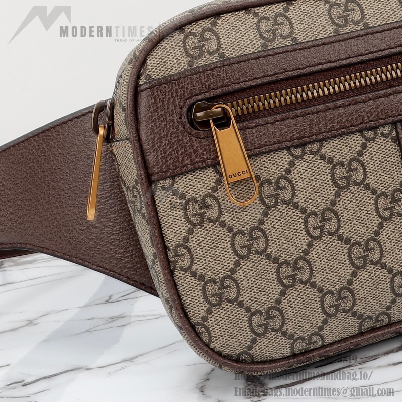 Gucci 574796 Beige Brown Leather Shoulder Bag Replica