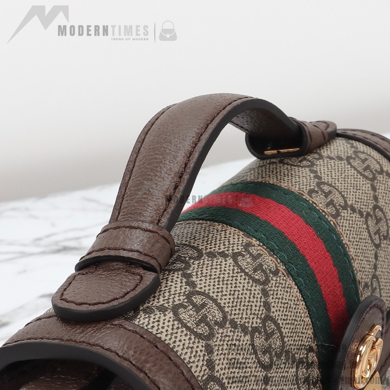 Gucci 696180 Apricot-Brown & Oat Beige Leather Shoulder Bag