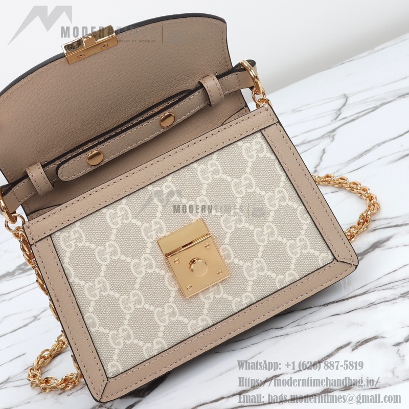 Gucci 696180 Apricot-Brown & Oat Beige Leather Shoulder Bag