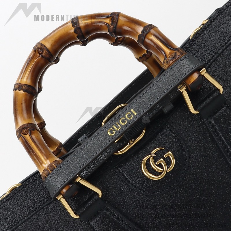 Gucci 702721 Black Leather Bag with Dust Bag