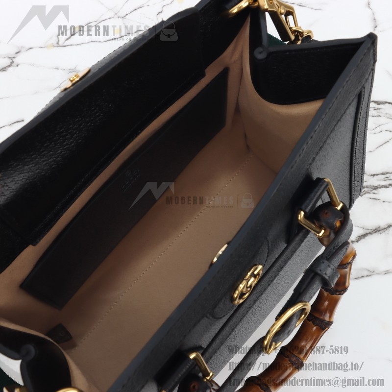 Gucci 702721 Black Leather Bag with Dust Bag