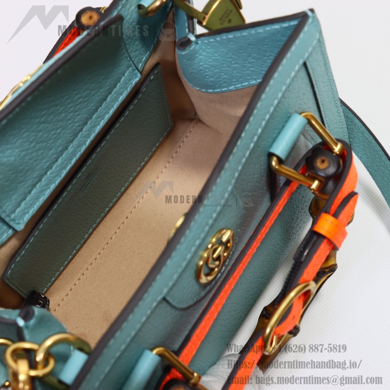 GUCCI 702732 Sky Blue Leather Handbag with Original Dust Bag
