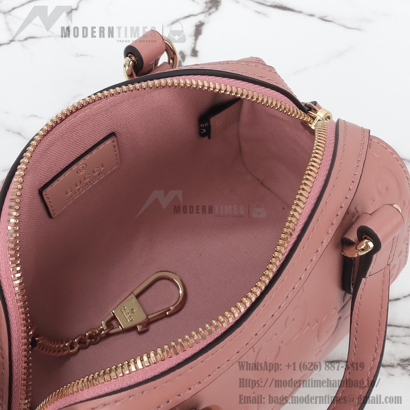 Gucci 790130 Pink and Apricot Leather Handbag