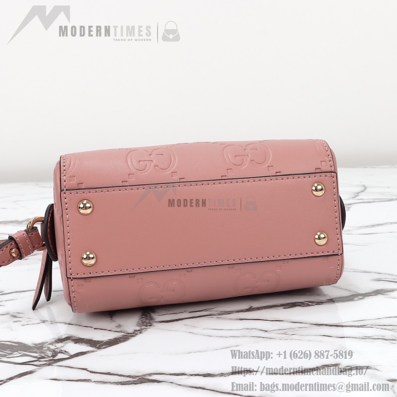 Gucci 790130 Pink and Apricot Leather Handbag