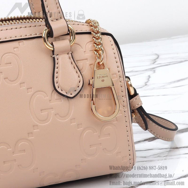 Gucci 790130 Pink and Apricot Leather Handbag