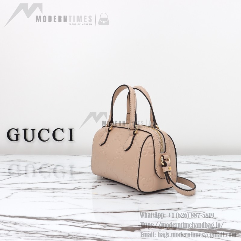 Gucci 790130 Pink and Apricot Leather Handbag