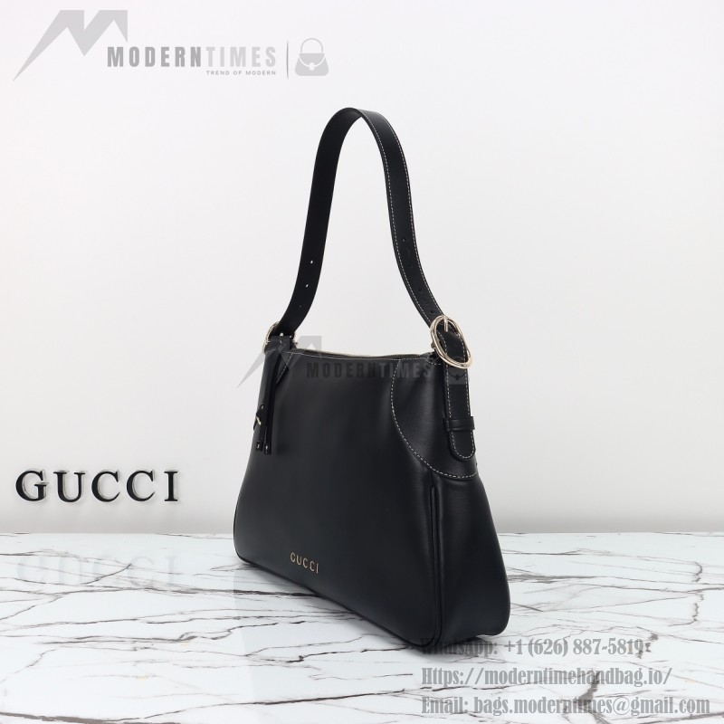 Gucci GG Black Canvas Leather Tote Bag 815217