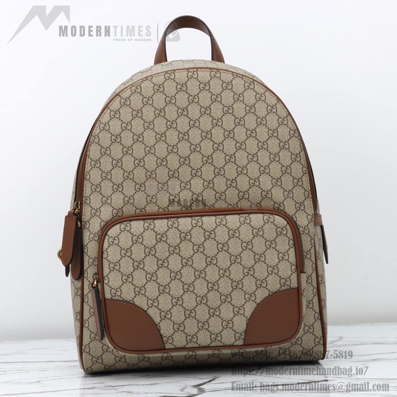 Gucci 821159 Apricot Brown Leather Backpack