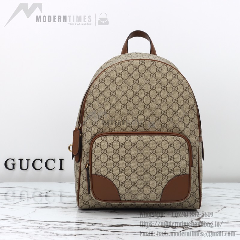 Gucci 821159 Apricot Brown Leather Backpack