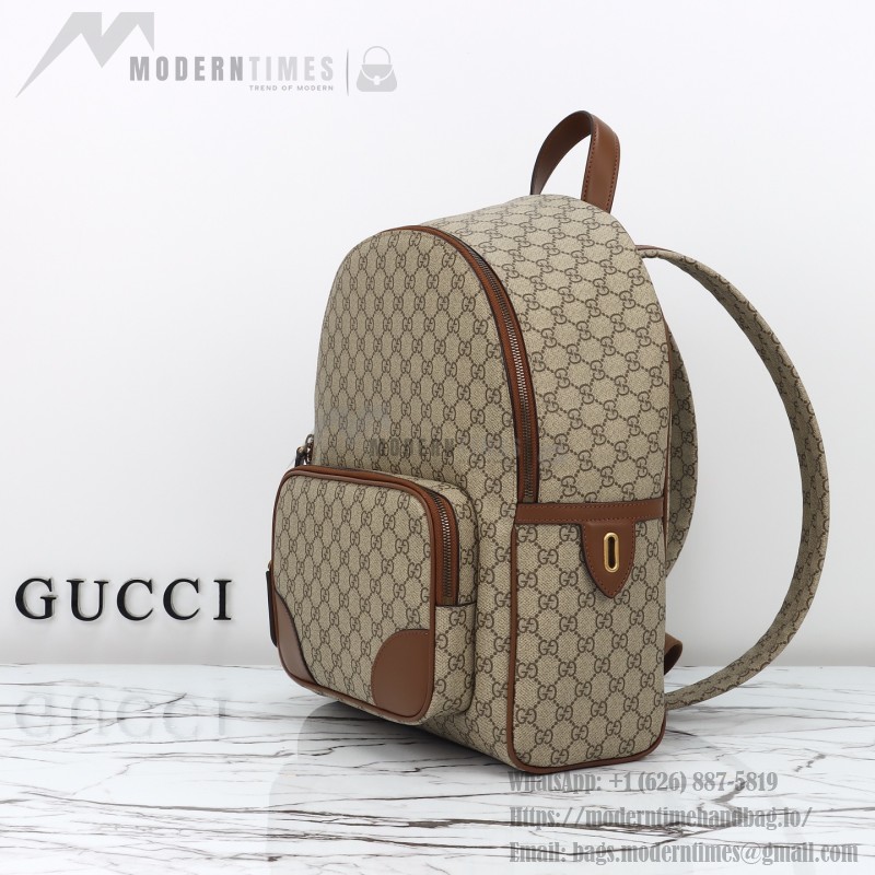 Gucci 821159 Apricot Brown Leather Backpack