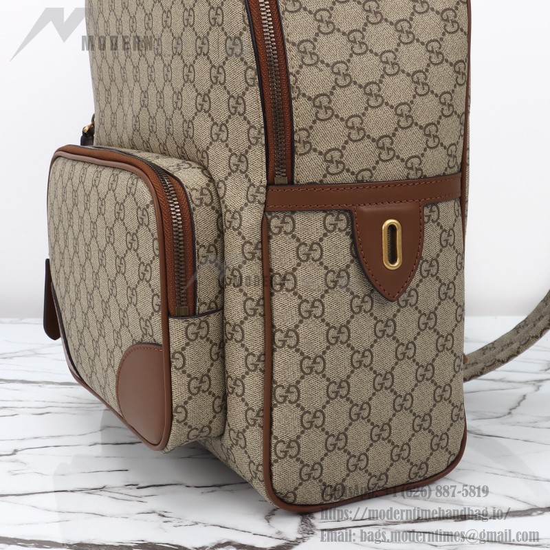 Gucci 821159 Apricot Brown Leather Backpack